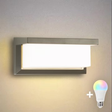 Brilagi - Applique da esterno LED RGBW dimmerabile BRICKY 1xE27/9W/230V 2700-6500K IP54 grigio