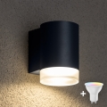 Brilagi - Applique da esterno LED RGBW dimmerabile MATERA 1xGU10/4,8W/230V 3000K IP54 antracite + telecomando