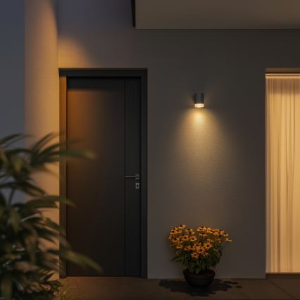 Brilagi - Applique da esterno dimmerabile LED RGBW MATERA 1x GU10/4,8W/230V 3000K IP54 grigio + telecomando