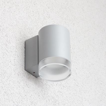 Brilagi - Applique da esterno dimmerabile LED RGBW MATERA 1x GU10/4,8W/230V 3000K IP54 grigio + telecomando