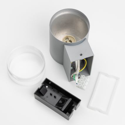 Brilagi - Applique da esterno dimmerabile LED RGBW MATERA 1x GU10/4,8W/230V 3000K IP54 grigio + telecomando