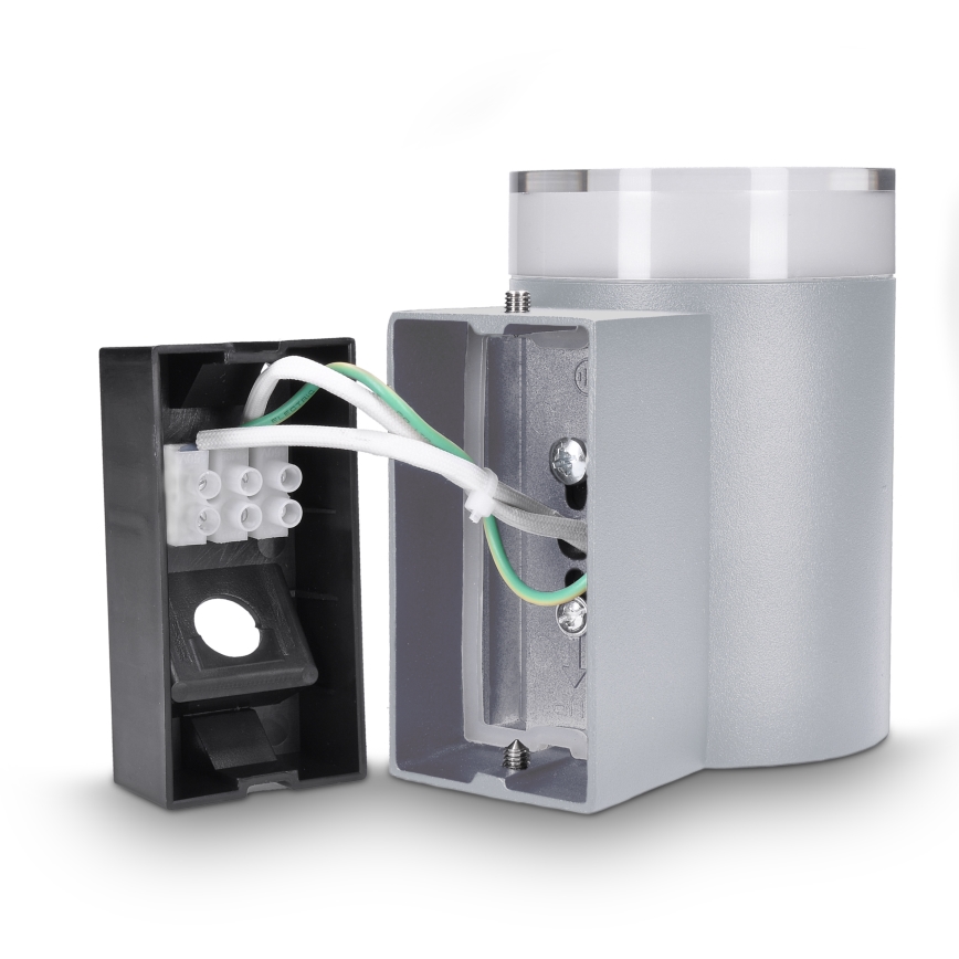 Brilagi - Applique da esterno dimmerabile LED RGBW MATERA 1x GU10/4,8W/230V 3000K IP54 grigio + telecomando