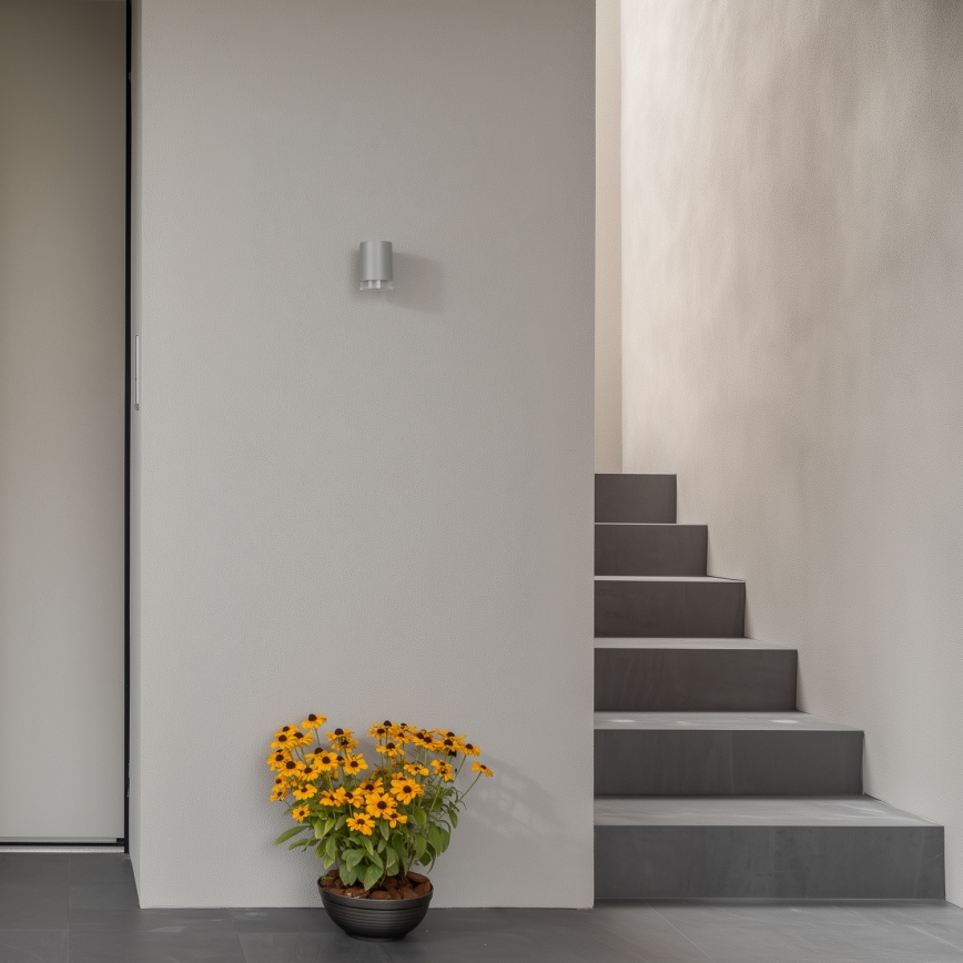 Brilagi - Applique da esterno dimmerabile LED RGBW MATERA 1x GU10/6W/230V 3000K IP54 grigio + telecomando