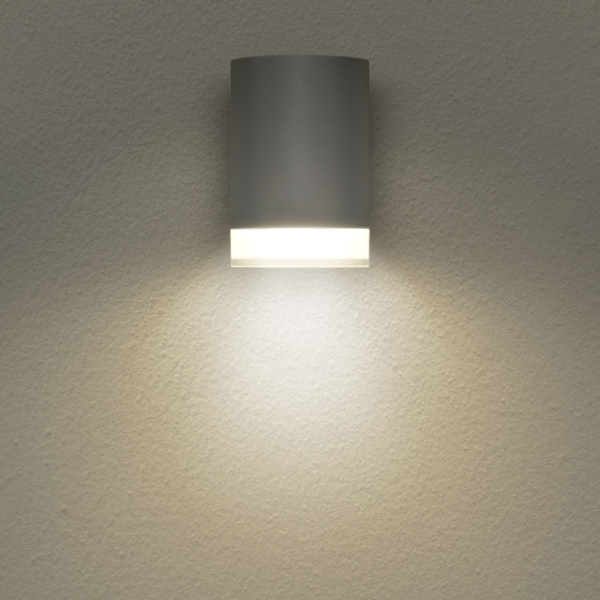 Brilagi - Applique da esterno dimmerabile LED RGBW MATERA 1x GU10/6W/230V 3000K IP54 grigio + telecomando