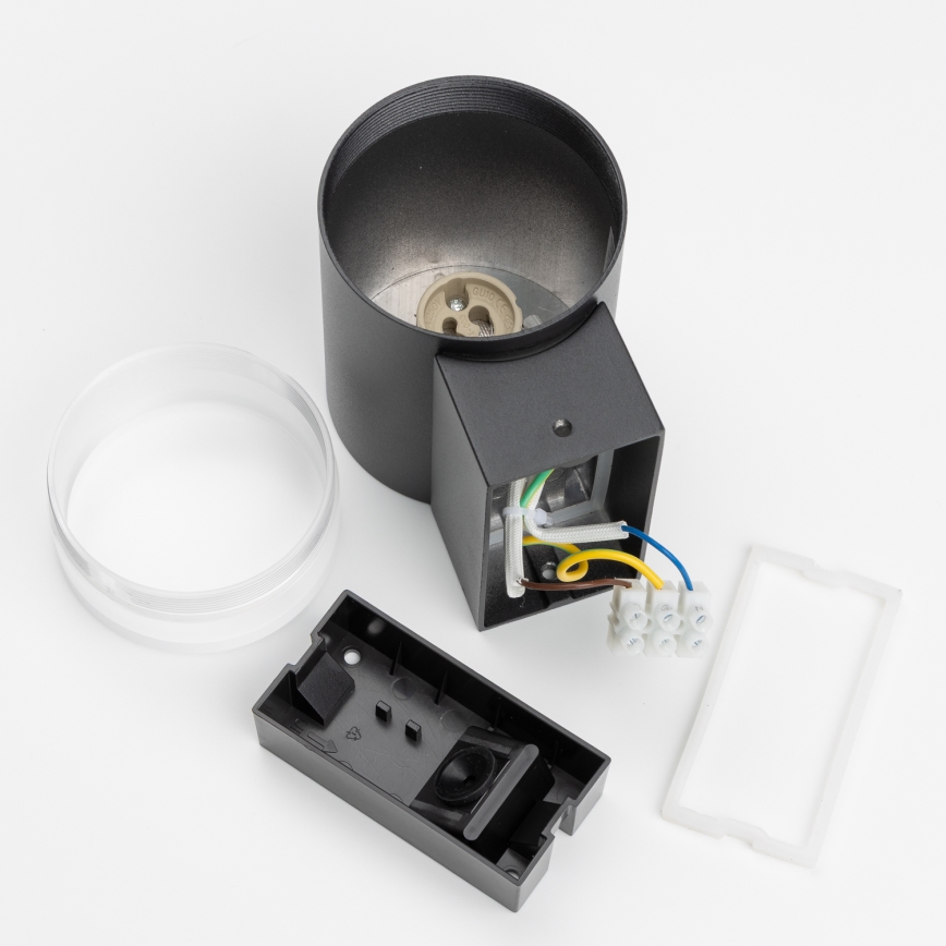 Brilagi - Applique da esterno LED RGBW dimmerabile MATERA 1xGU10/6W/230V 3000K IP54 nero + telecomando