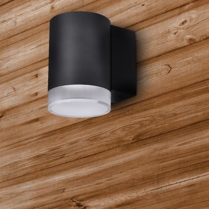 Brilagi - Applique da esterno LED RGBW dimmerabile MATERA 1xGU10/6W/230V 3000K IP54 nero + telecomando
