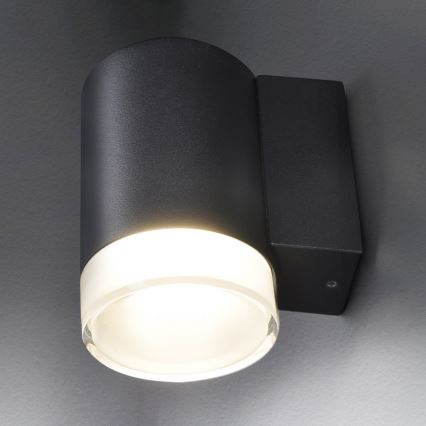 Brilagi - Applique da esterno LED RGBW dimmerabile MATERA 1xGU10/6W/230V 3000K IP54 nero + telecomando