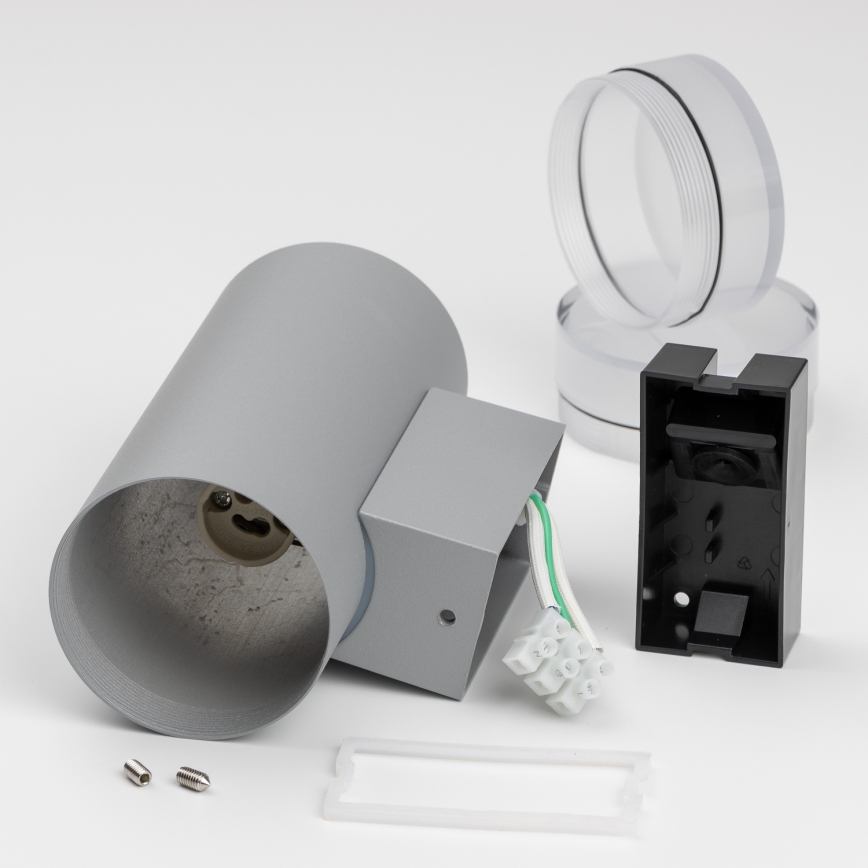 Brilagi - LED RGBW applique da esterno dimmerabile MATERA 2xGU10/4,8W/230V 3000K IP54 grigio + telecomando