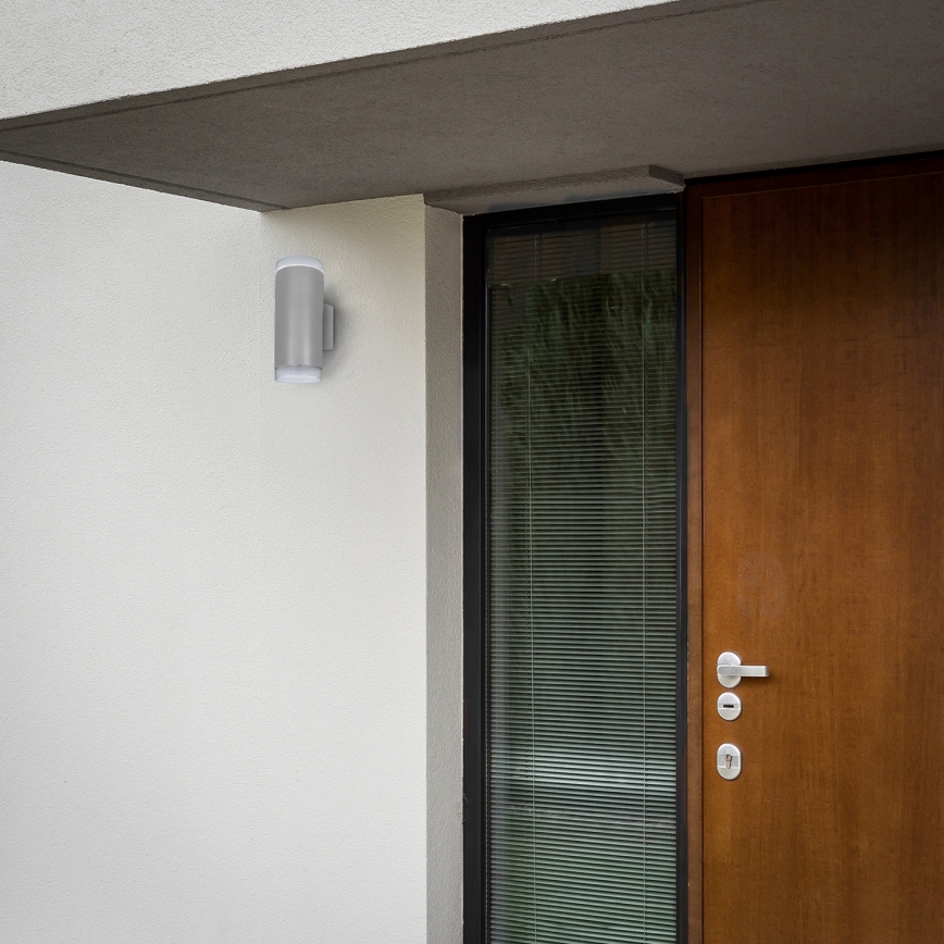 Brilagi - LED RGBW applique da esterno dimmerabile MATERA 2xGU10/4,8W/230V 3000K IP54 grigio + telecomando