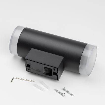 Brilagi - Applique da esterno LED RGBW dimmerabile MATERA 2xGU10/4,8W/230V 3000K IP54 nero + telecomando