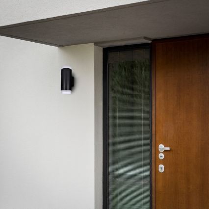 Brilagi - Applique da esterno LED RGBW dimmerabile MATERA 2xGU10/4,8W/230V 3000K IP54 nero + telecomando