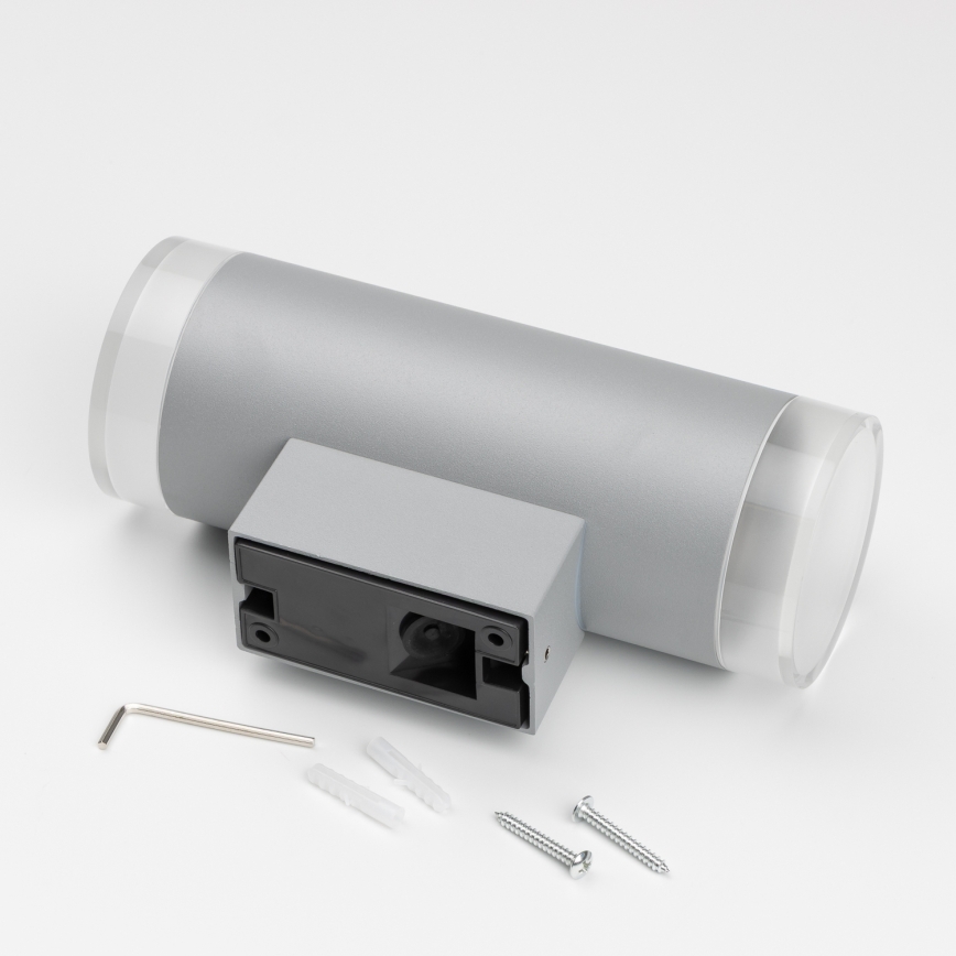 Brilagi - LED RGBW applique da esterno dimmerabile MATERA 2xGU10/6W/230V 3000K IP54 grigio + telecomando