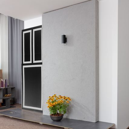 Brilagi - Applique da esterno LED RGBW dimmerabile MATERA 2xGU10/6W/230V 3000K IP54 nero + telecomando