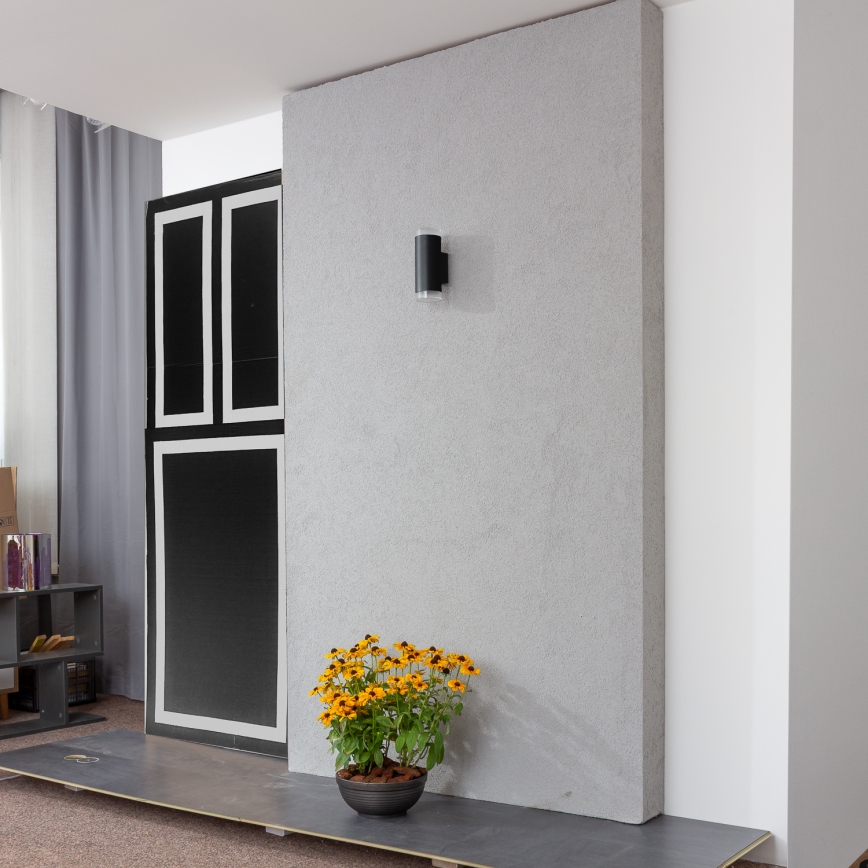 Brilagi - Applique da esterno LED RGBW dimmerabile MATERA 2xGU10/6W/230V 3000K IP54 nero + telecomando