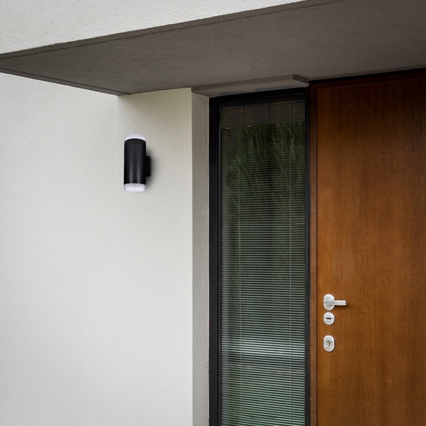 Brilagi - Applique da esterno LED RGBW dimmerabile MATERA 2xGU10/6W/230V 3000K IP54 nero + telecomando