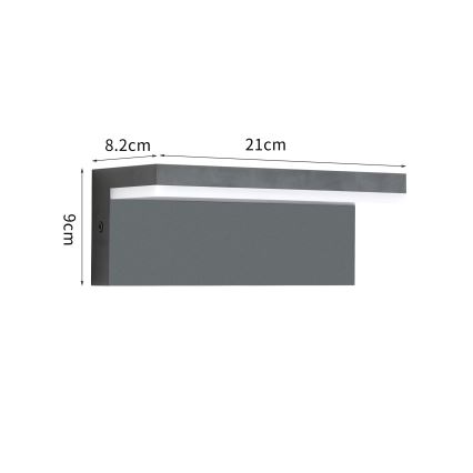 Brilagi - Applique da esterno LED TESSI LED/10W/230V antracite IP54