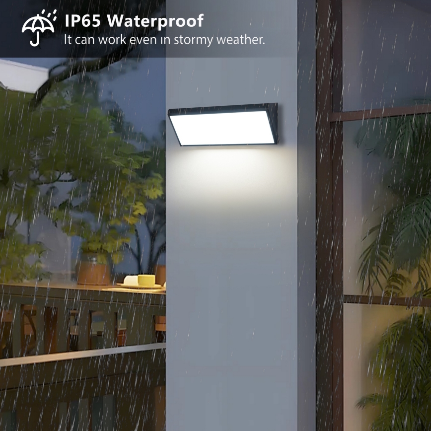 Brilagi - Applique da esterno LED TRIANGLE LED/42W/230V 3000/4000/6500K 45 cm nero IP65