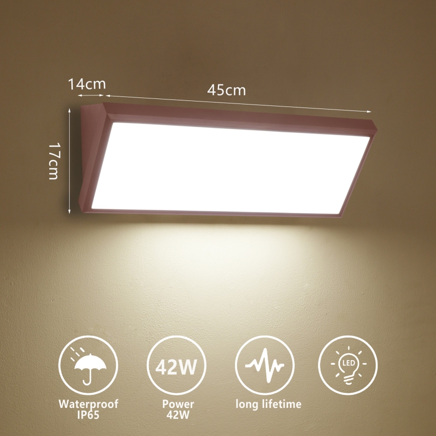 Brilagi - Applique LED da esterno TRIANGLE LED/42W/230V 45 cm marrone IP65