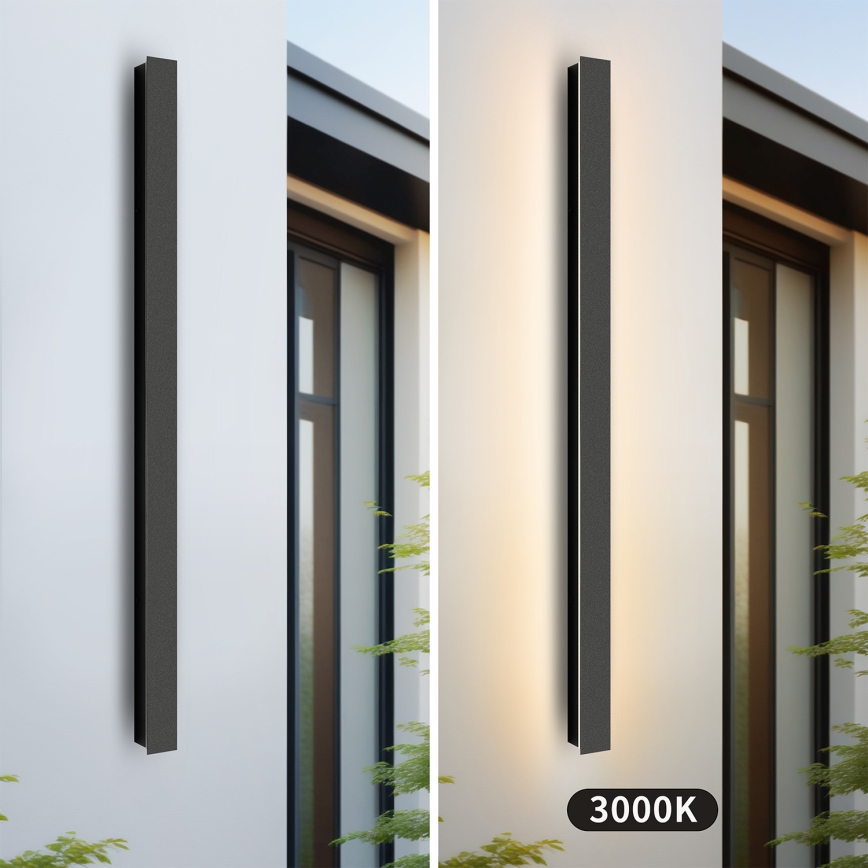 Brilagi - Applique da esterno LINEAR LED, 22W, 230V, 3000K, IP65, 100 cm, nero, CRI 90