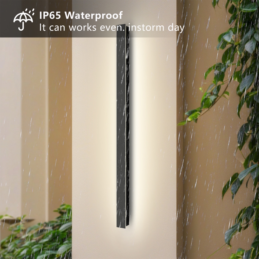 Brilagi - Applique da esterno LINEAR LED, 22W, 230V, 3000K, IP65, 100 cm, nero, CRI 90