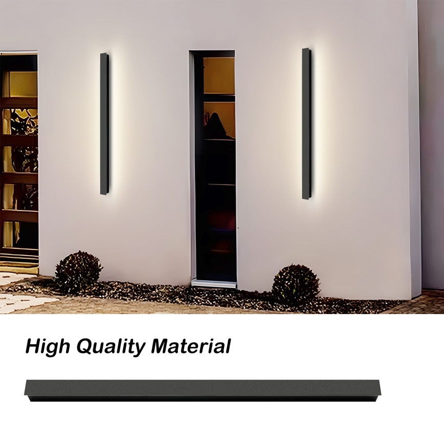 Brilagi - Applique da esterno LINEAR LED, 22W, 230V, 3000K, IP65, 100 cm, nero, CRI 90
