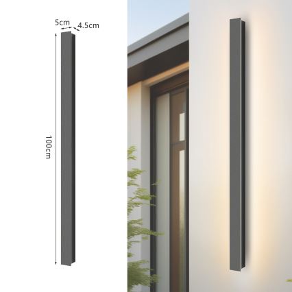 Brilagi - Applique da esterno LINEAR LED/22W/230V 4000K IP65 100 cm antracite CRI 90