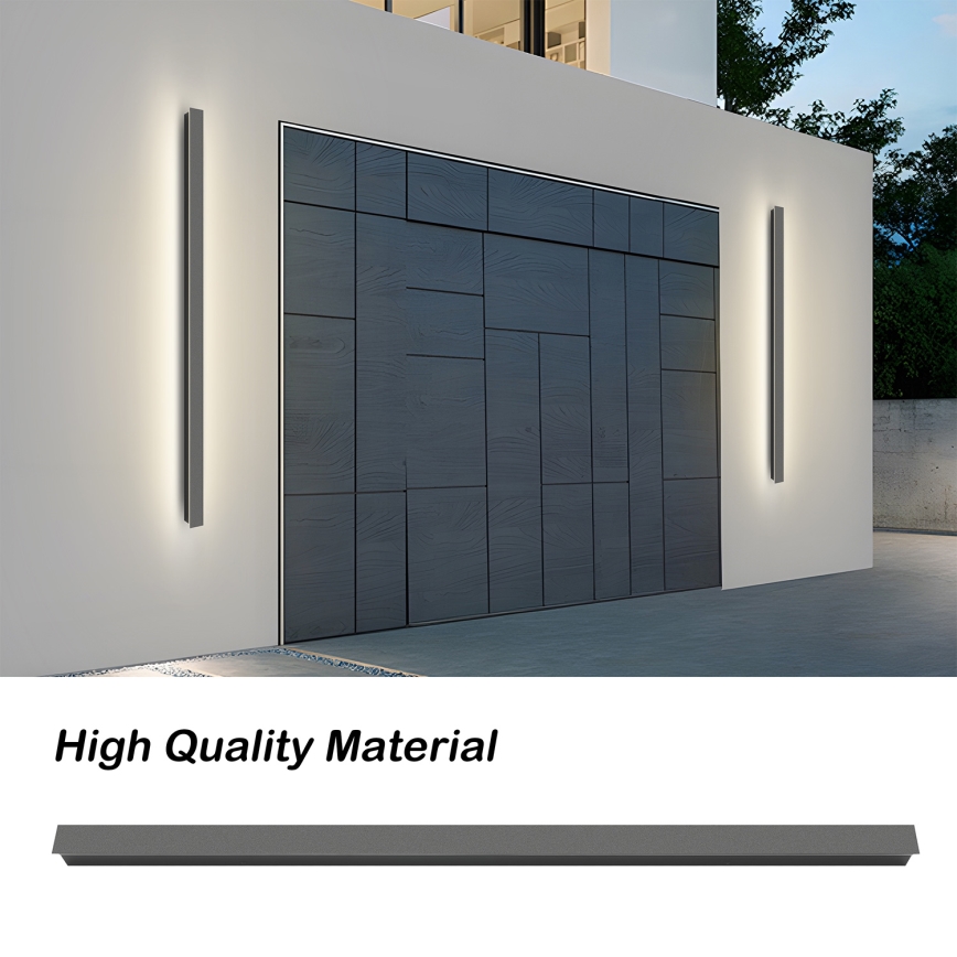 Brilagi - Lampada da parete per esterni LINEAR a LED, 32 W, 230 V, 3000 K, IP65, 140 cm, antracite, CRI 90