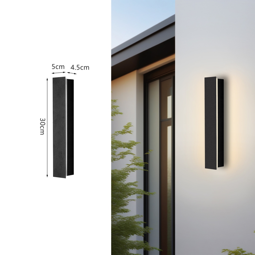 Brilagi - Applique LED da esterno LINEAR LED/8W/230V 3000K IP65 30 cm nera CRI 90