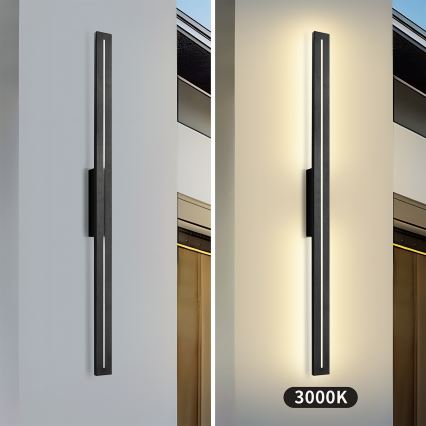 Brilagi - Lampada da parete LED da esterno LINEO LED/24W/230V 3000K IP65 100 cm nero CRI 90