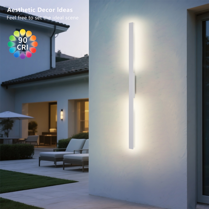 Brilagi - Applique da esterno LED LUNA LED/24W/230V 3000K IP65 100 cm bianco CRI 90