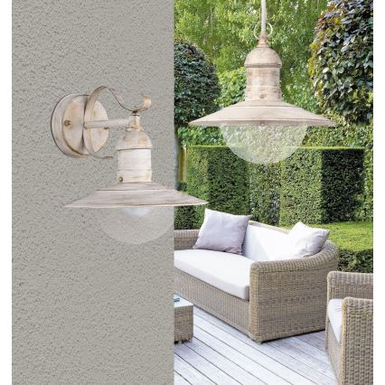 Brilagi - Applique da esterno MOLDE 1xE27/60W/230V IP44 bianco/patina