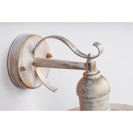 Brilagi - Applique da esterno MOLDE 1xE27/60W/230V IP44 bianco/patina