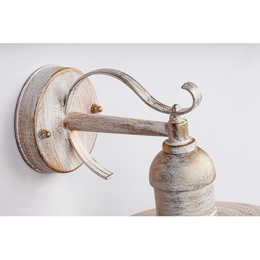 Brilagi - Applique da esterno MOLDE 1xE27/60W/230V IP44 bianco/patina