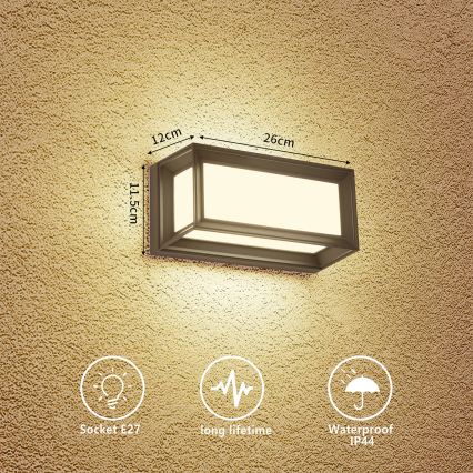 Brilagi - Applique da esterno PARKER 1xE27/60W/230V antracite IP44