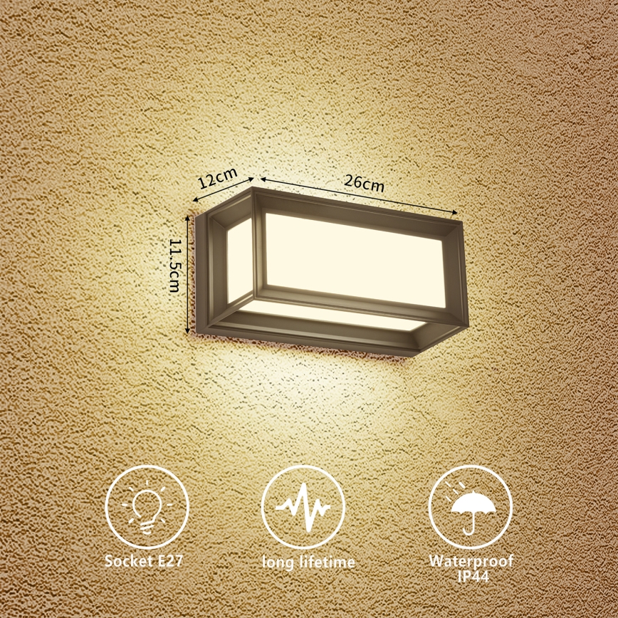 Brilagi - Applique da esterno PARKER 1xE27/60W/230V antracite IP44