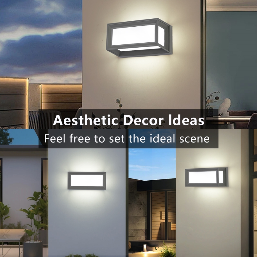 Brilagi - Applique da esterno PARKER 1xE27/60W/230V grigia IP44