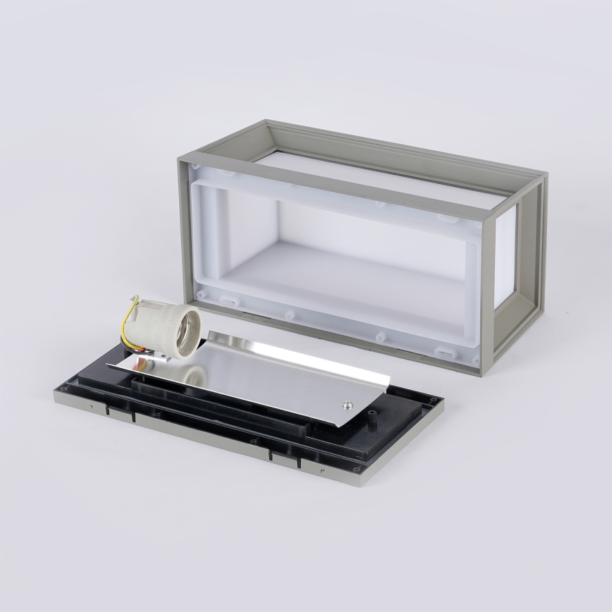 Brilagi - Applique da esterno PARKER 1xE27/60W/230V grigia IP44