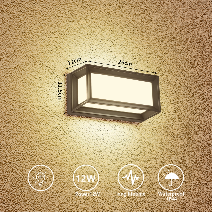 Brilagi - Applique da esterno PARKER LED/12W/230V antracite IP44