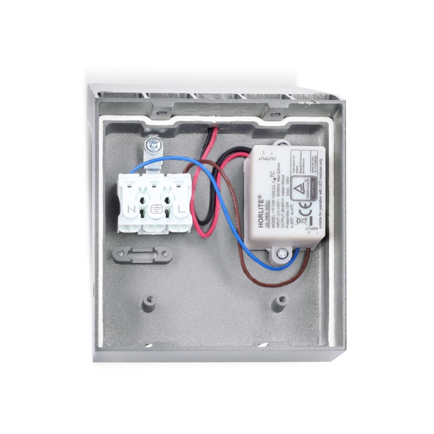 Brilagi - Applique da esterno RIANO LED/8W/230V argento IP65