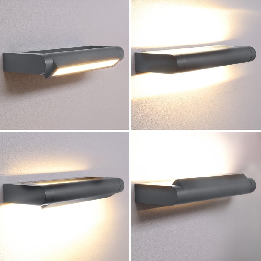 Brilagi - Applique da esterno a LED SALERNO LED/12W/230V 35,5 cm antracite IP65