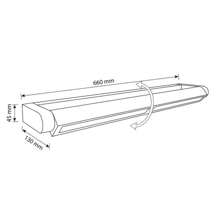 Brilagi - Applique da esterno SALERNO LED/24W/230V 66 cm nero IP65