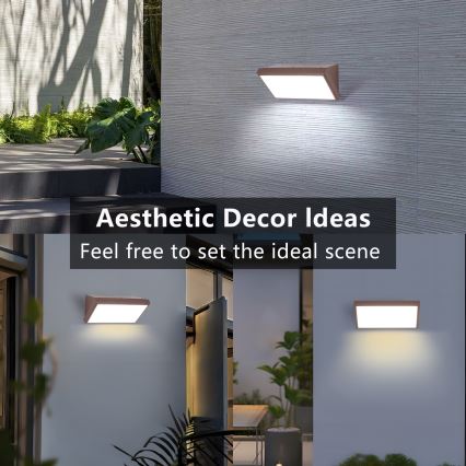 Brilagi - Applique da esterno TRIANGLE 1xE27/60W/230V marrone IP65