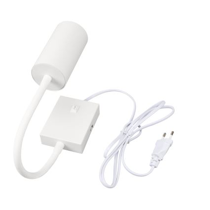 Brilagi - Lampada da parete flessibile con interruttore SELE 1xGU10/30W/230V bianca