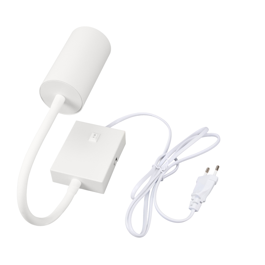 Brilagi - Lampada da parete flessibile con interruttore SELE 1xGU10/30W/230V bianca