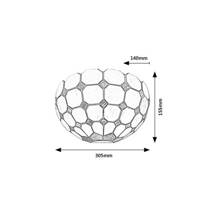 Brilagi - Applique da parete in stile Tiffany DORAN 1xE14/40W/230V
