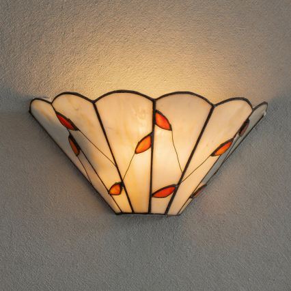 Brilagi - Applique da parete in vetro stile Tiffany FOLIA 1xE14/40W/230V