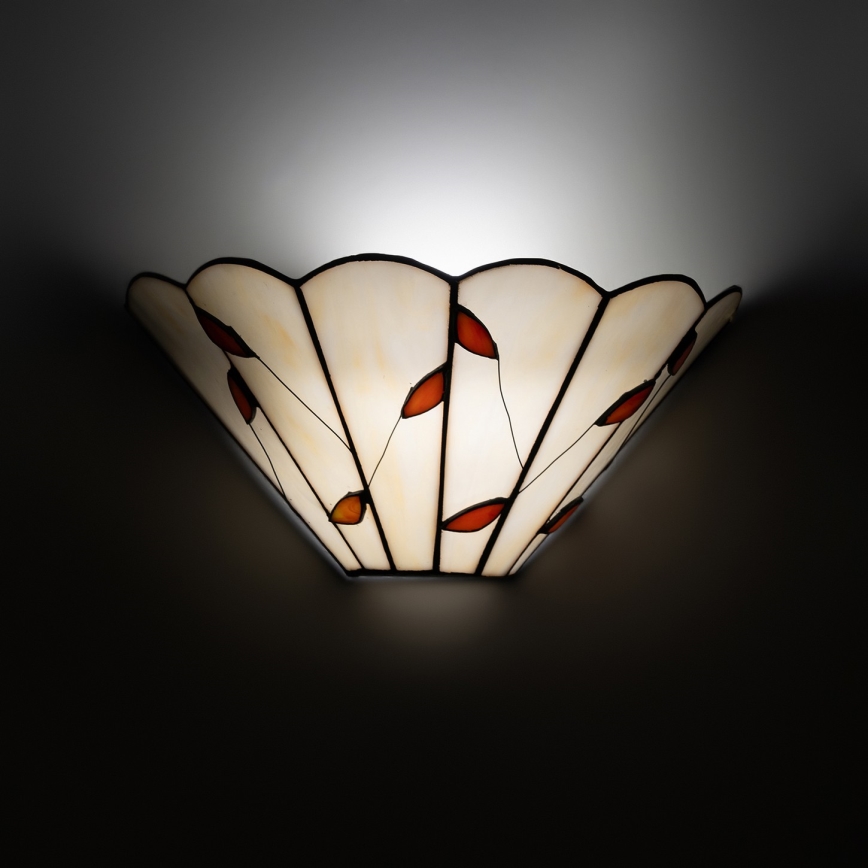 Brilagi - Applique da parete in vetro stile Tiffany FOLIA 1xE14/40W/230V