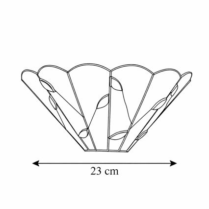 Brilagi - Applique da parete in vetro stile Tiffany FOLIA 1xE14/40W/230V