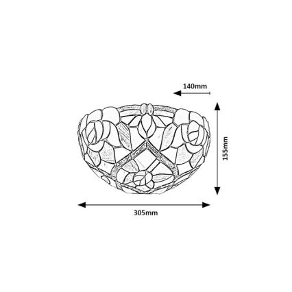 Brilagi - Applique da parete in vetro Tiffany GARLAN 1xE14/40W/230V
