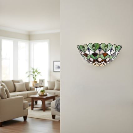 Brilagi - Applique da parete in vetro Tiffany MARGARET 1xE27/40W/230V